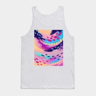 Bright Pink Abstract Tank Top